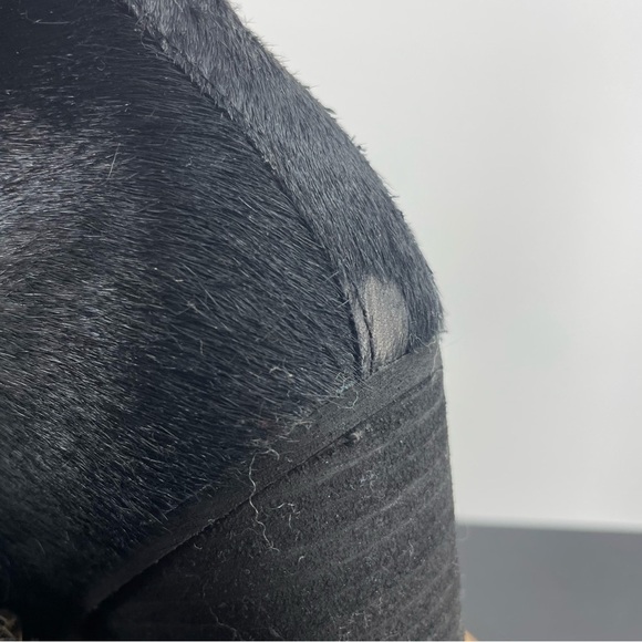 Very Volatile black calf fur ankle boots Sz 10 - Picture 10 of 10